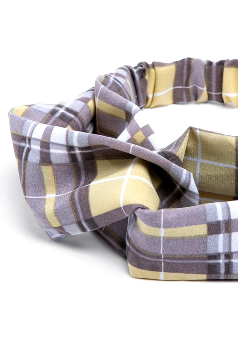 Plaid Headband - Yellow