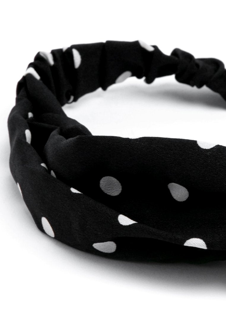 Polkadot headband - Black