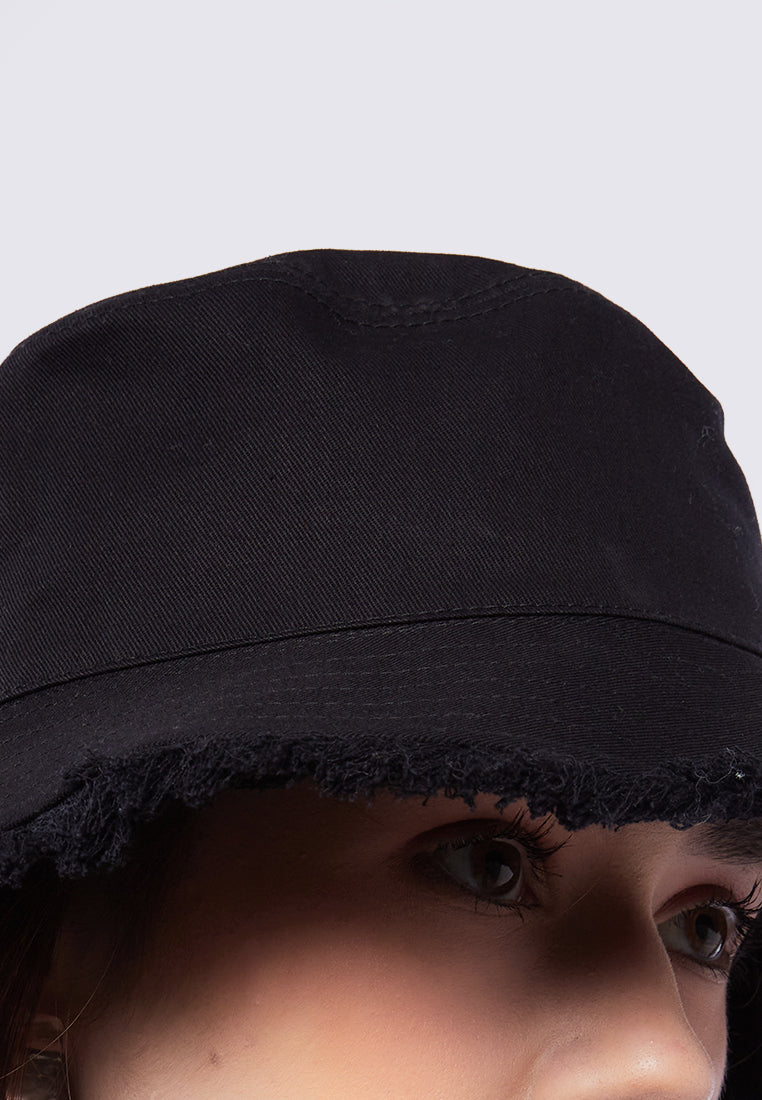 Unfinished Black Bucket Hat