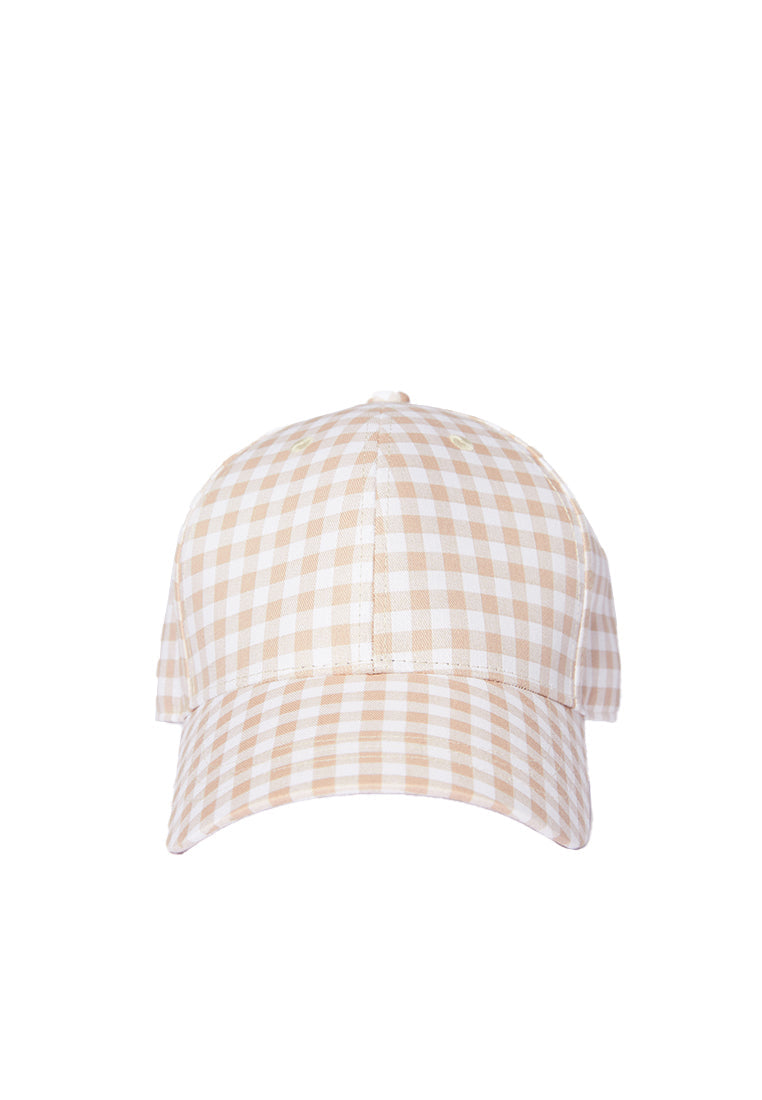 Khaki Gingham Cap