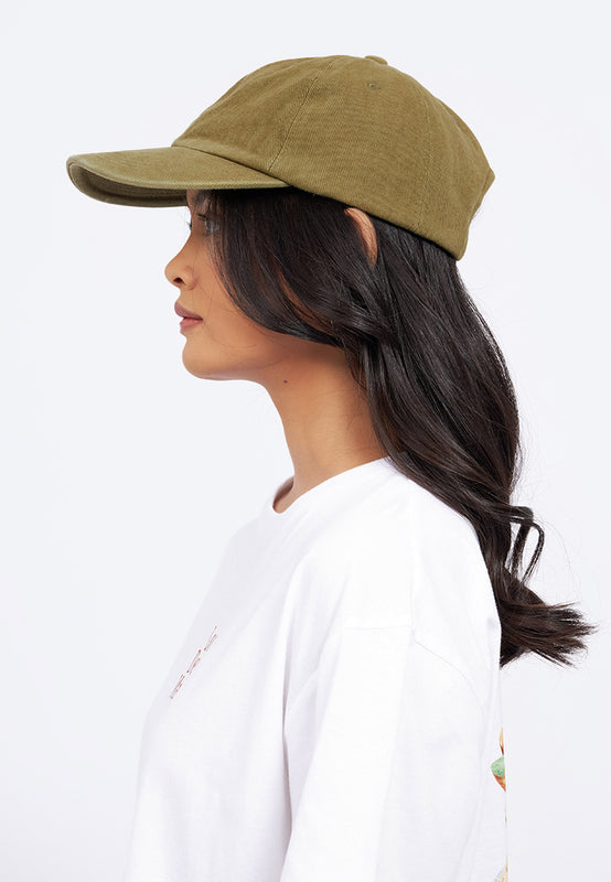 Low Profile Woven Cap Olive