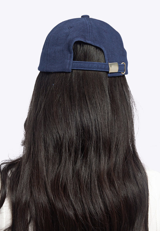 Low Profile Woven Cap Dark Blue