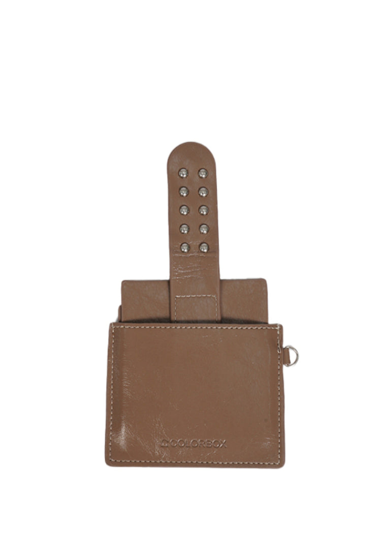Stud Card Holder Taupe