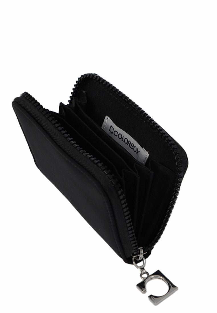 Zip-Up Purse Wallet Black
