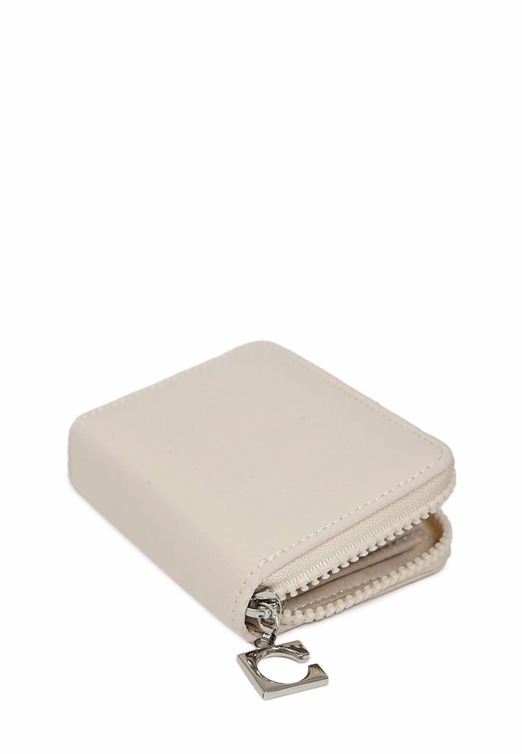 Zip-Up Purse Wallet Ivory