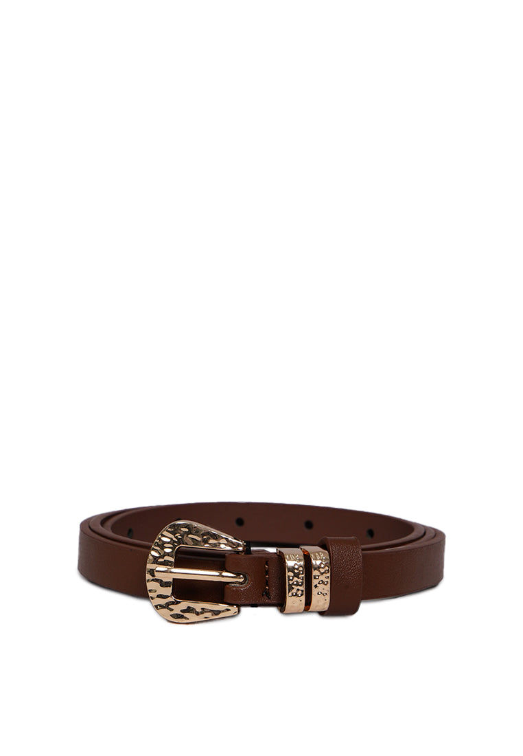 Brown Metal Buckle Belt