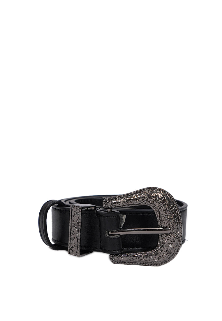 Black Metal Buckle Belt