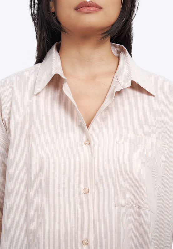 Oversized Long Sleeve Cross Shirt