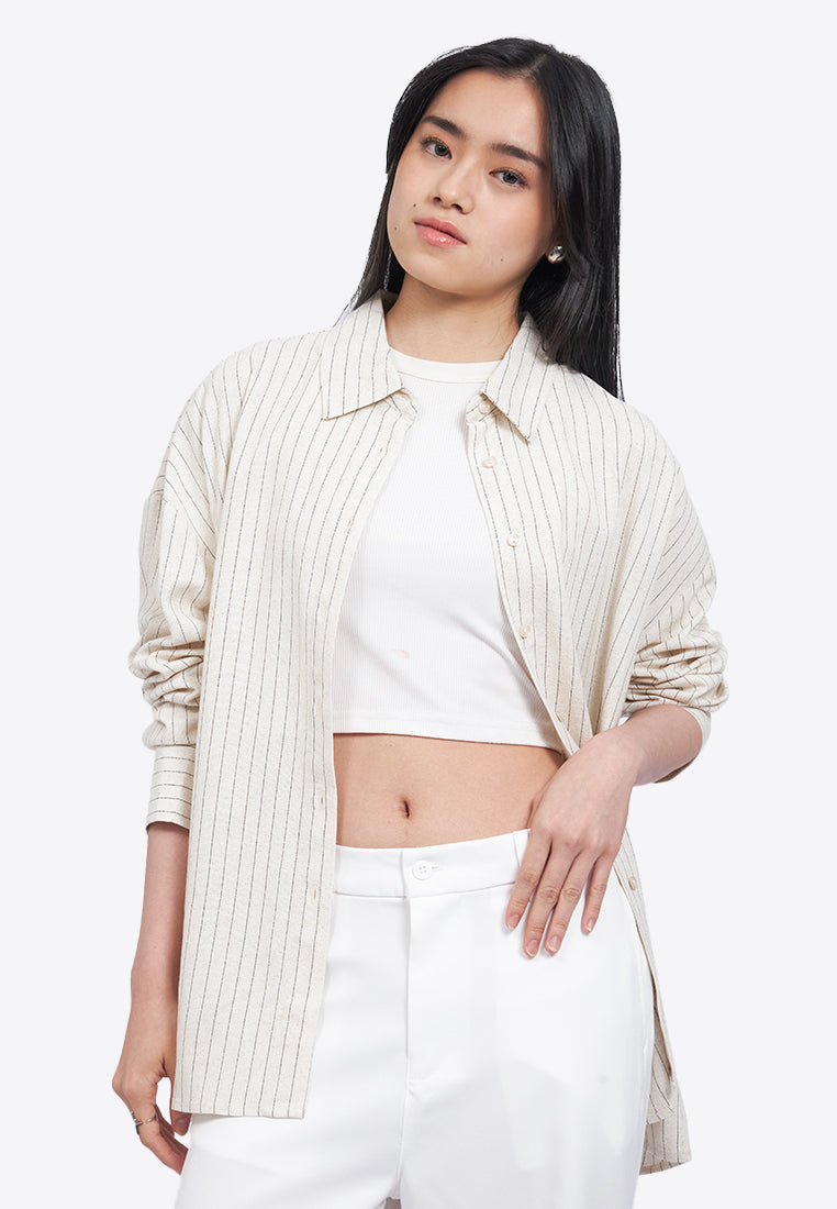 Tied Back Oversized Shirt