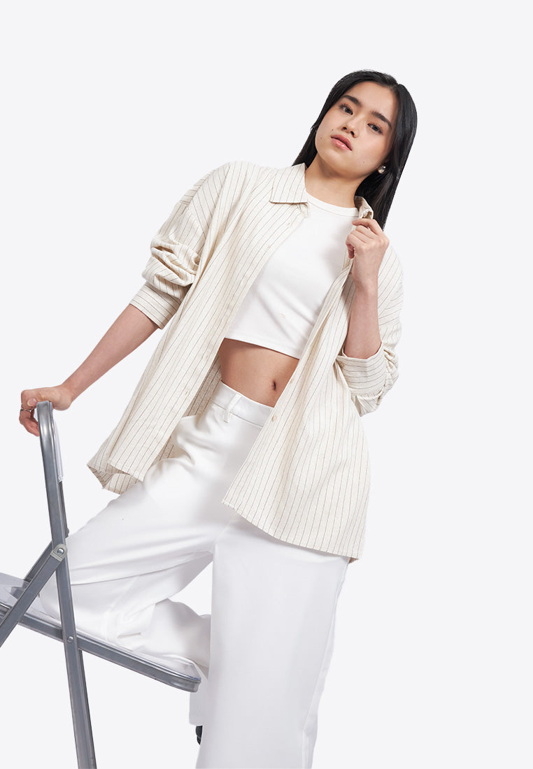Tied Back Oversized Shirt