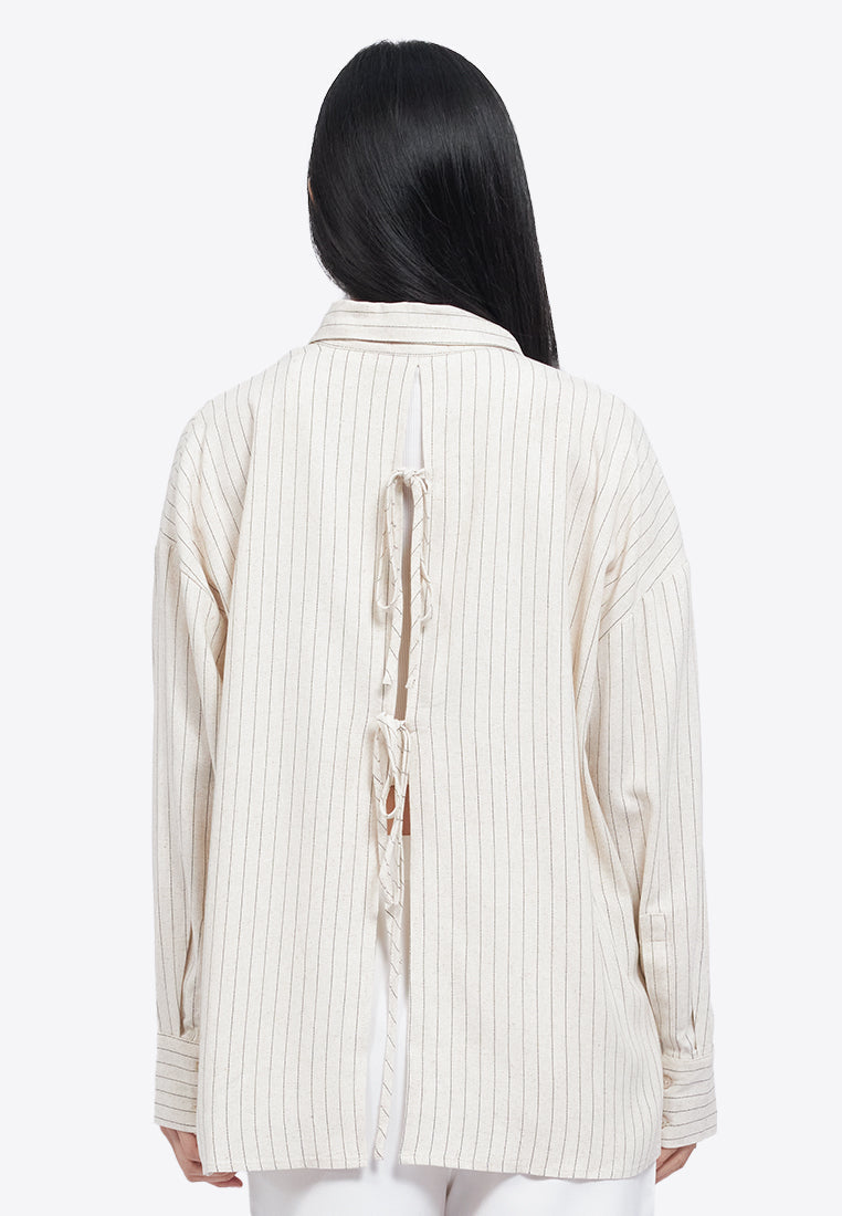 Tied Back Oversized Shirt