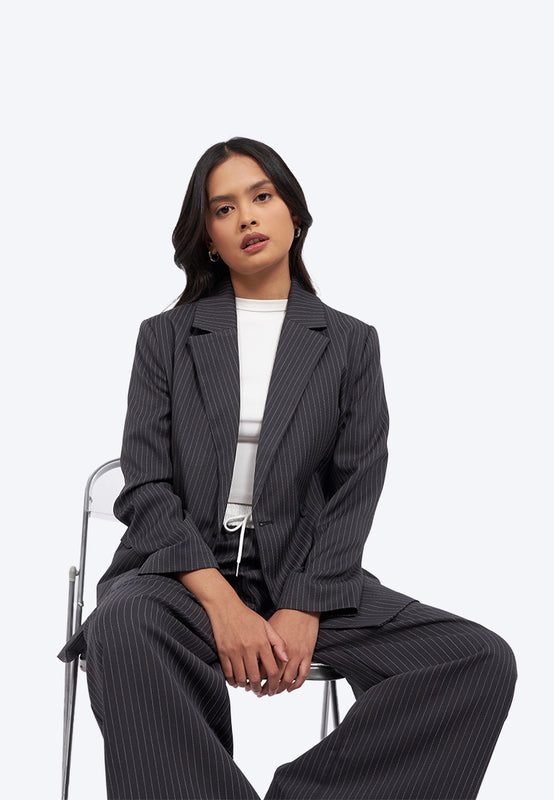 Oversized Pinstripes Blazer