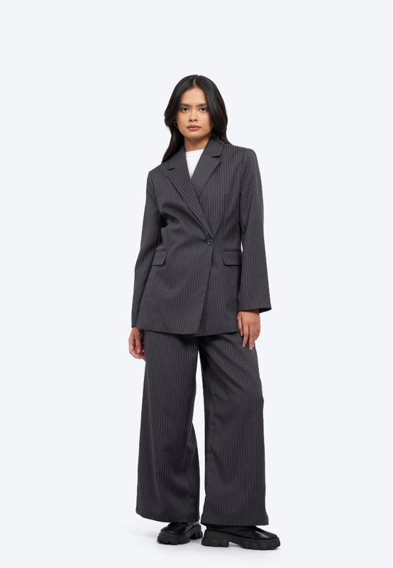 Oversized Pinstripes Blazer