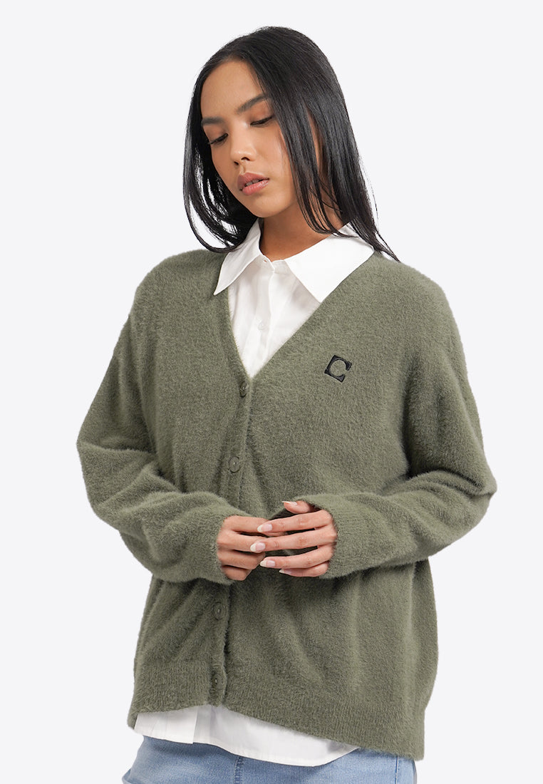 Oversized Logo Cardigan