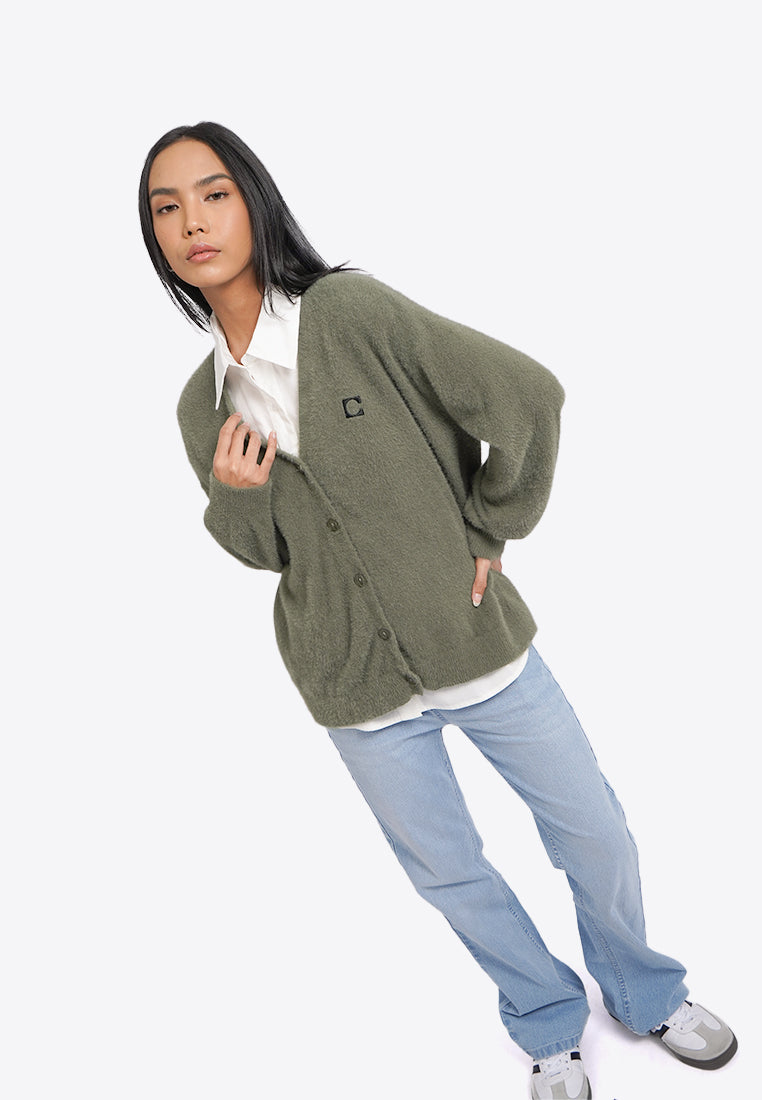 Oversized Logo Cardigan