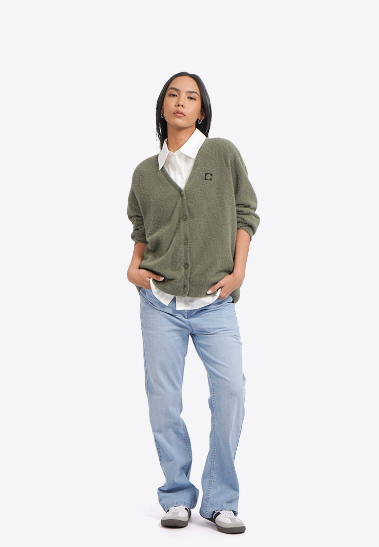 Oversized Logo Cardigan