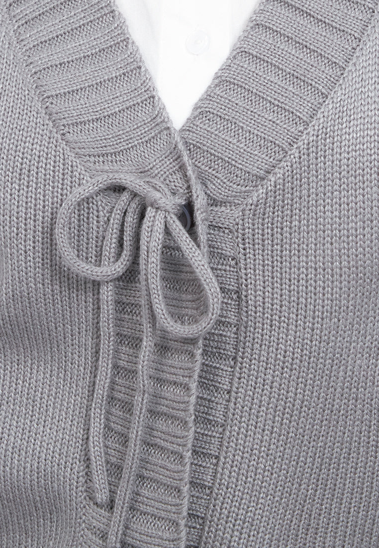 Oversized Front Tie Cardigan