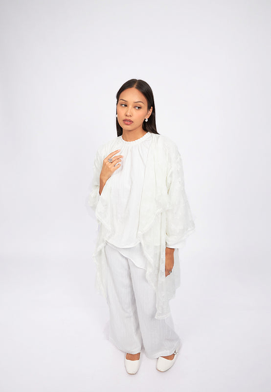 Flower Embroidery Organza Outer