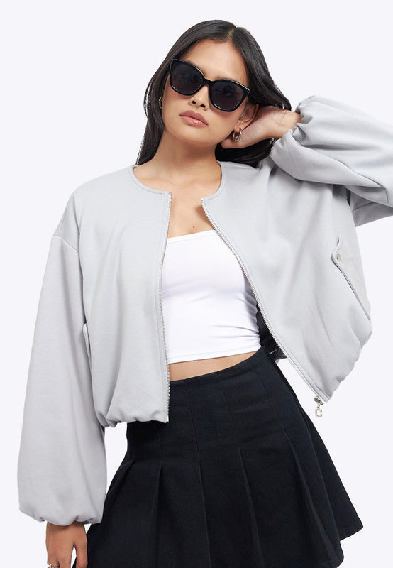 Oversized Round Neck Jacket