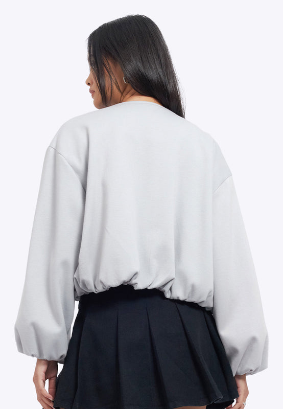 Oversized Round Neck Jacket