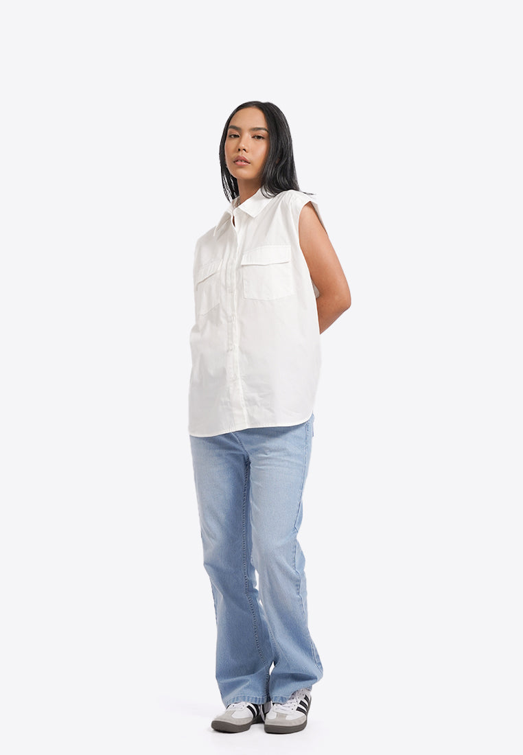 Oversized Sleeveless Shirt