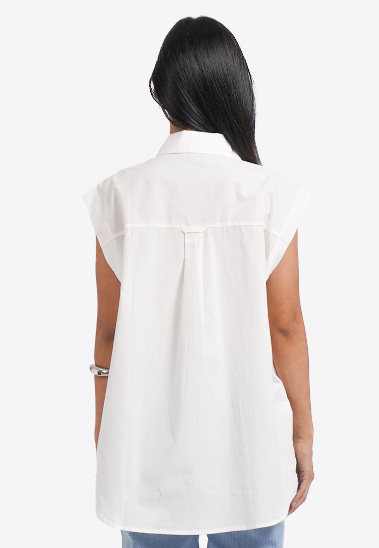 Oversized Sleeveless Shirt