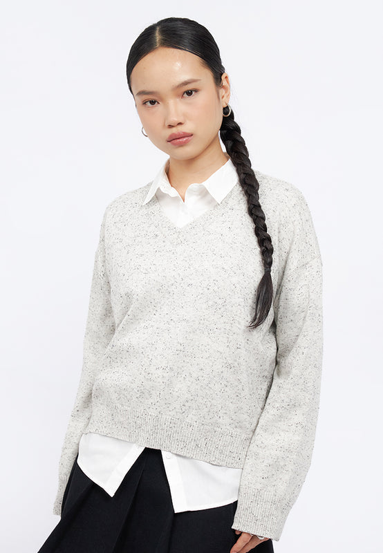 Nep Yarn Oversized Sweater