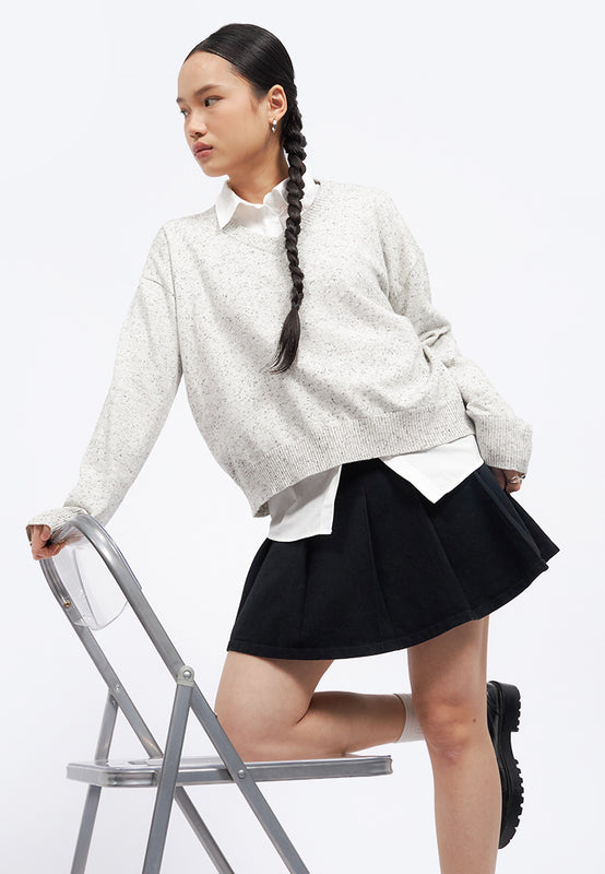 Nep Yarn Oversized Sweater
