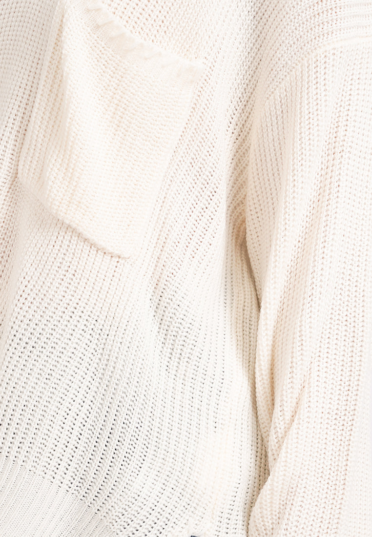 Oversized Sweater with Pocket Details