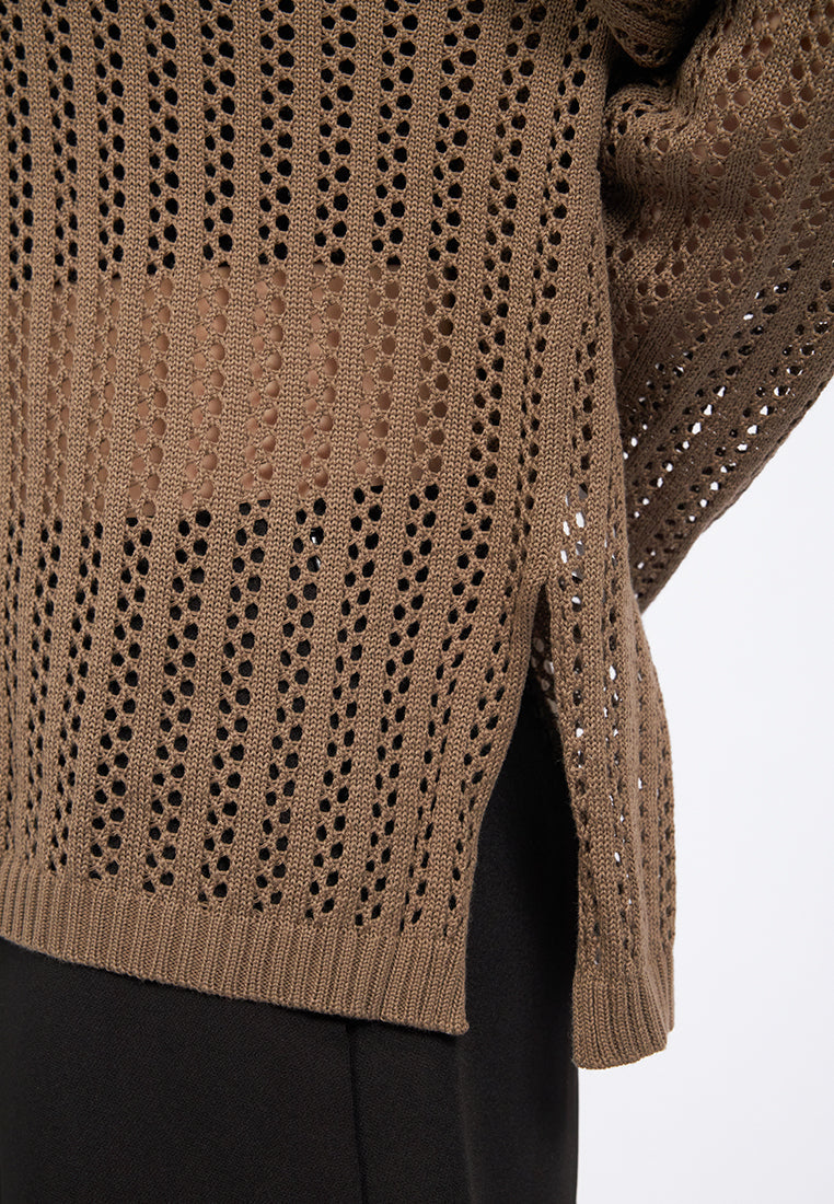Open Work Oversized Sweater