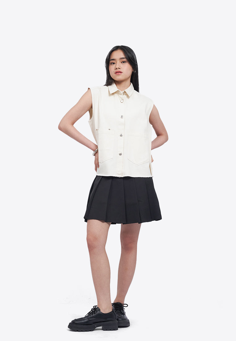Oversized Button Up Vest