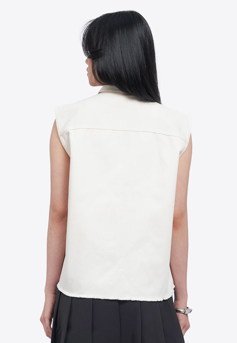 Oversized Button Up Vest