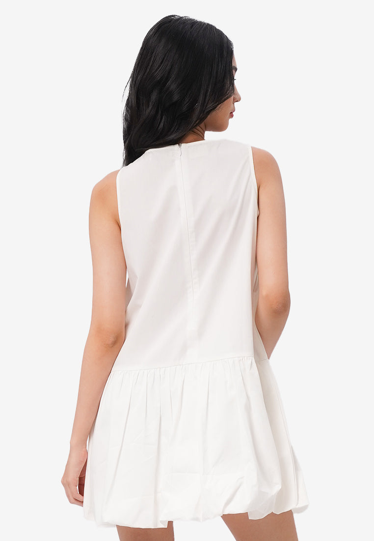 Sleeveless Volume Mini Dress