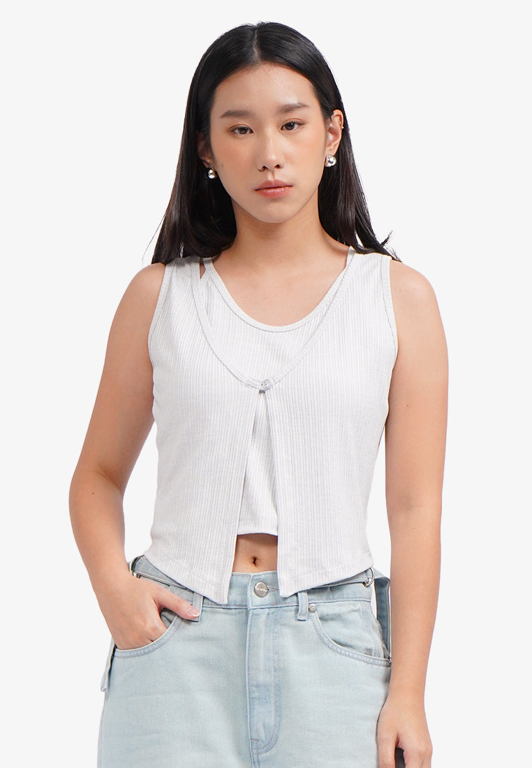 Double Layered Sleeveless Top