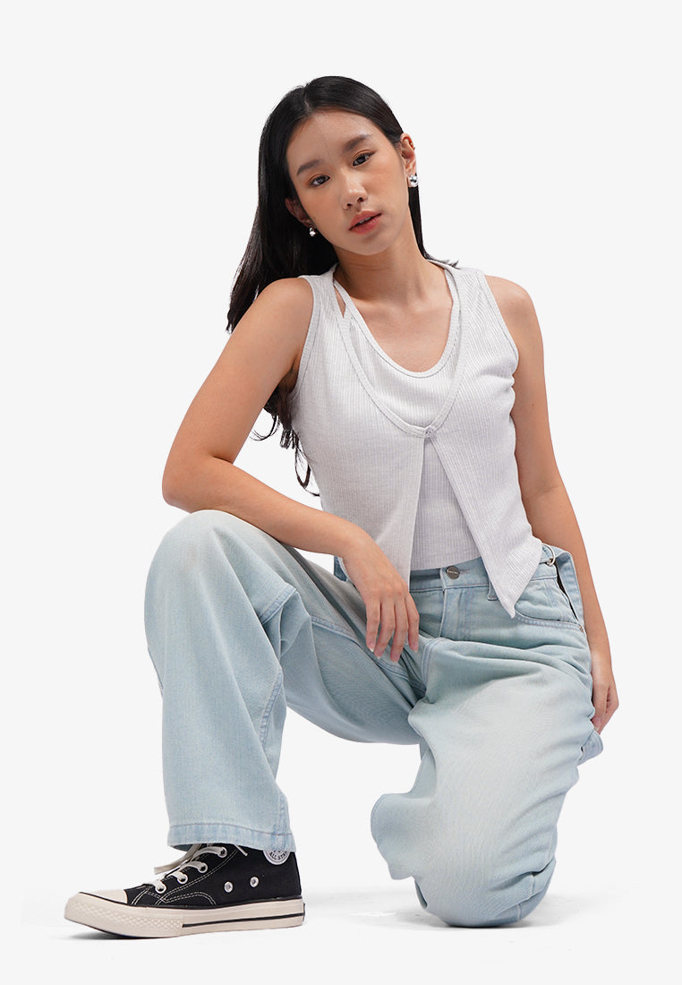 Double Layered Sleeveless Top