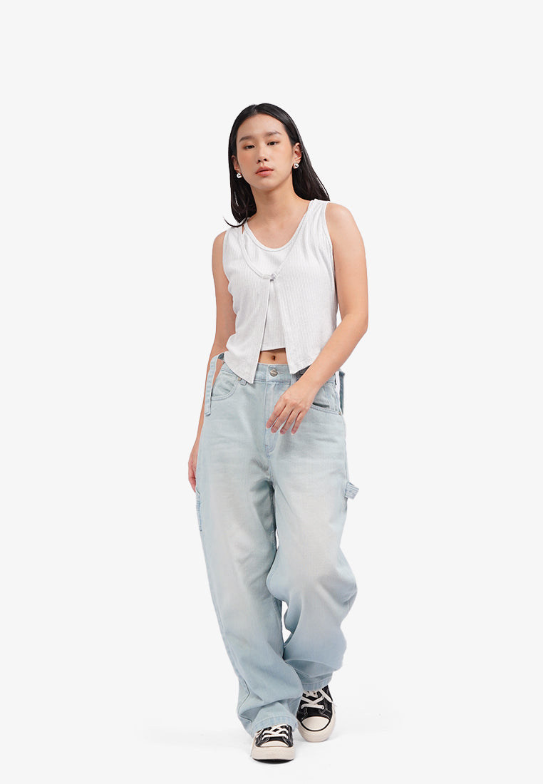 Double Layered Sleeveless Top