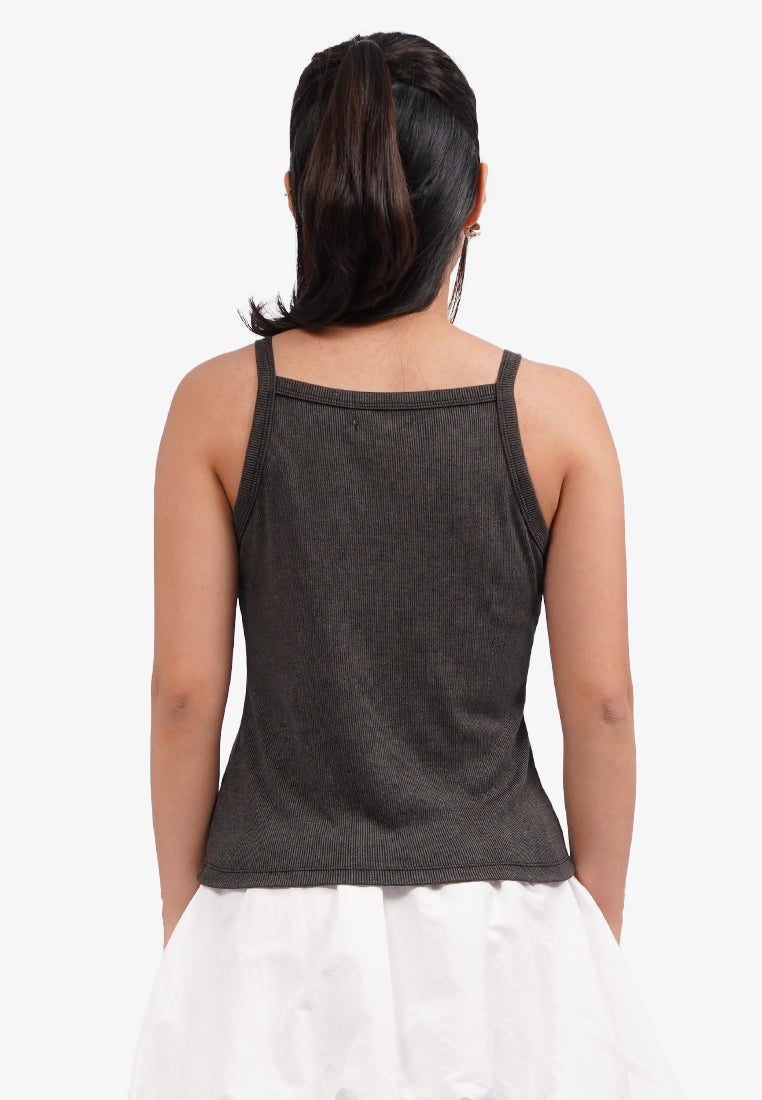 Washed Eyelet Tank Top