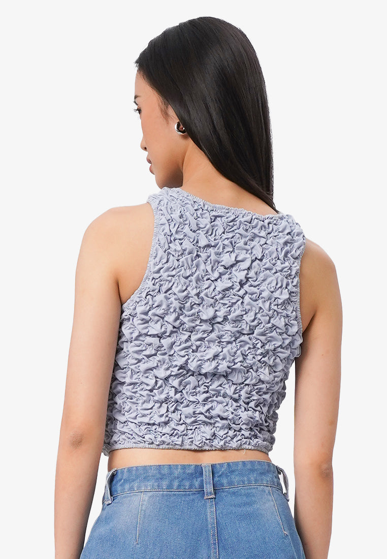Smocked Crop Tanktop