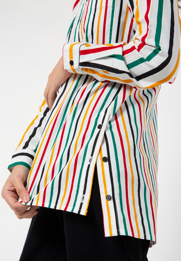 Printed Stripes Loose Shirt