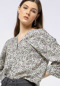 V-neck Printed Blouse