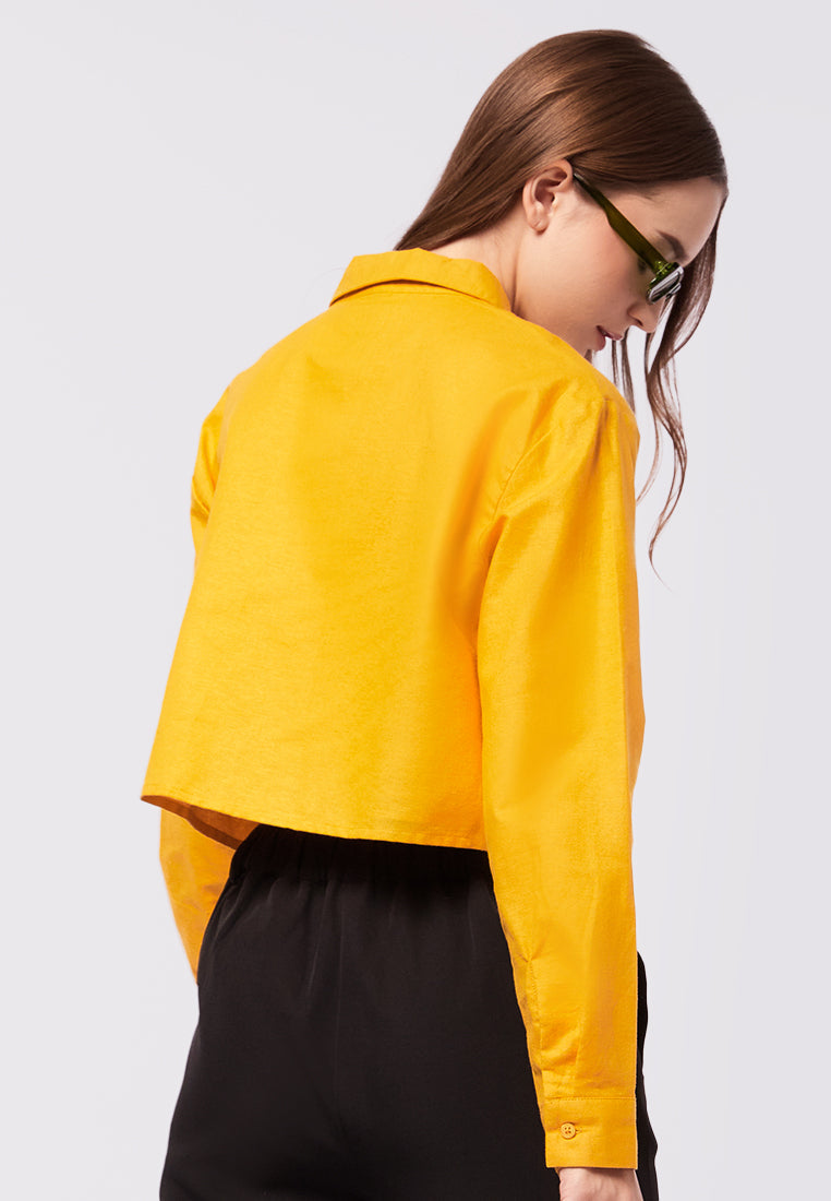 Long Sleeve Crop Blouse