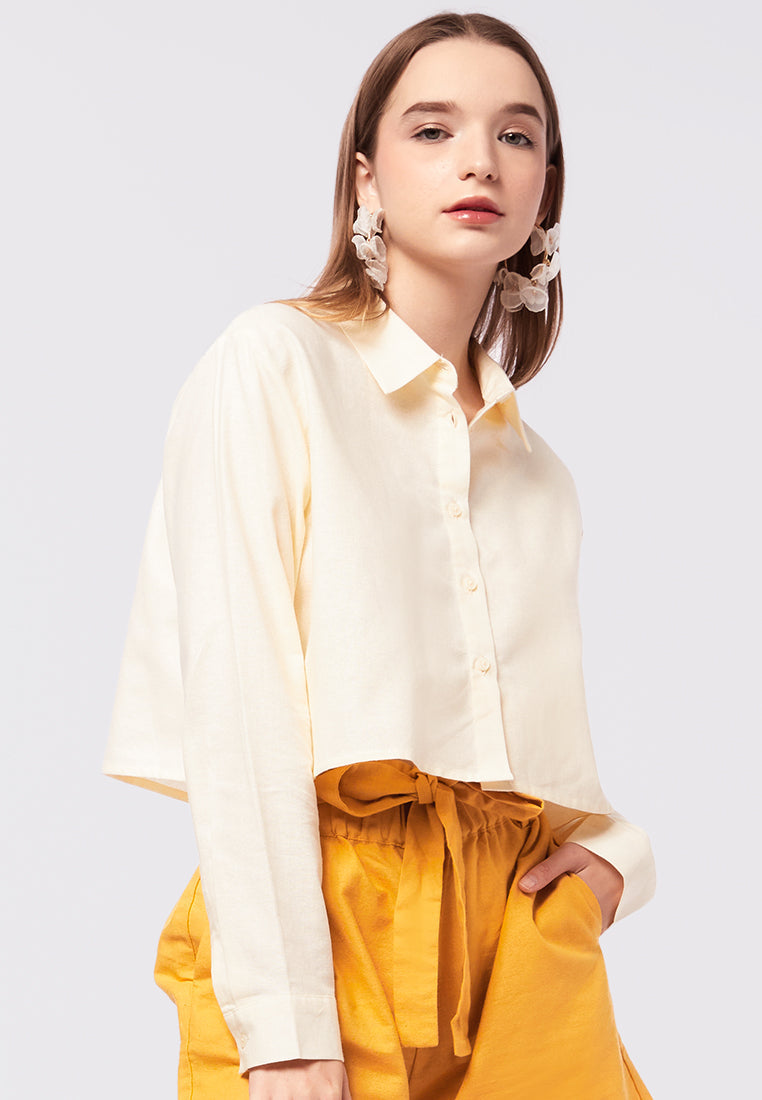 Long Sleeve Crop Blouse