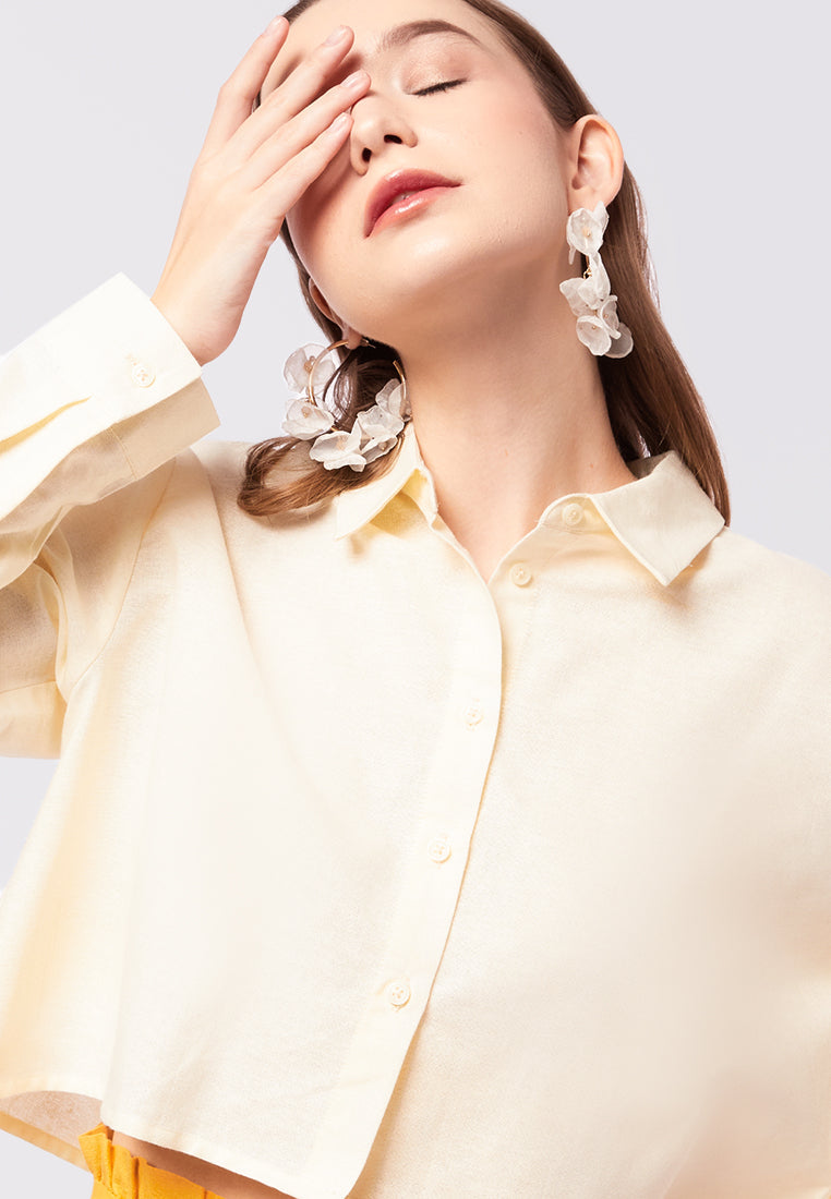 Long Sleeve Crop Blouse