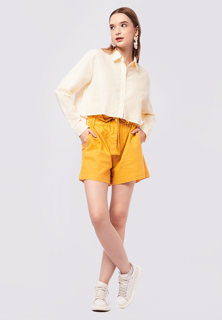 Long Sleeve Crop Blouse