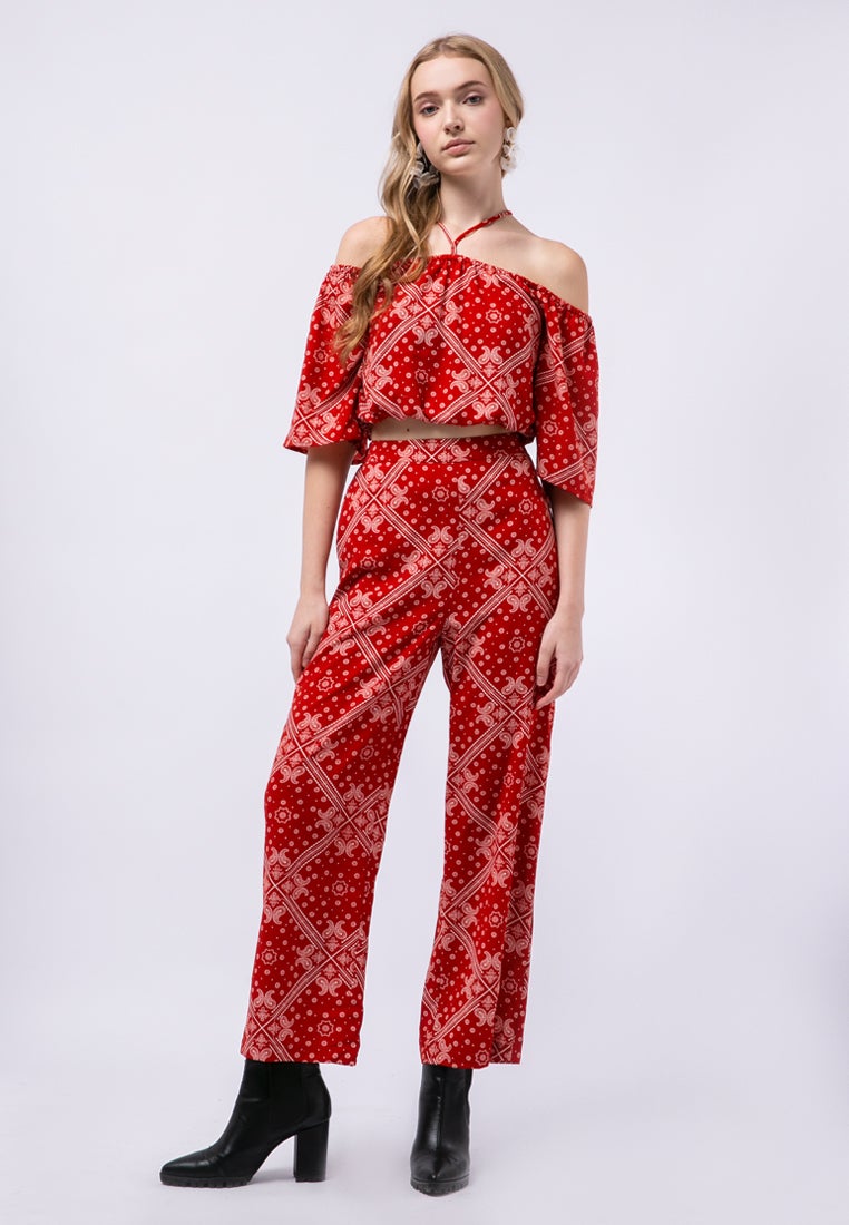Printed Off Shoulder Top
