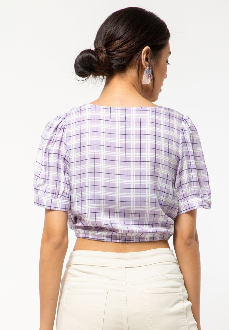 Lilac V-Neck Blouse