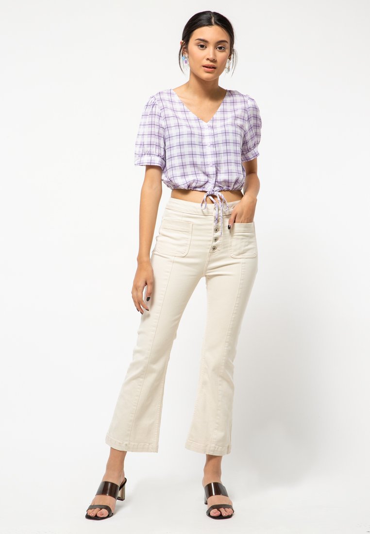 Lilac V-Neck Blouse