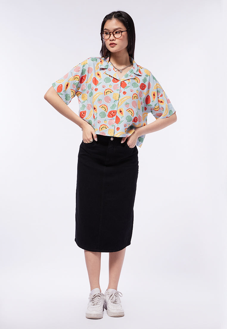 Short Sleeve Crop Blouse