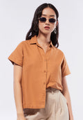 V-Neck Short Sleeve Blouse