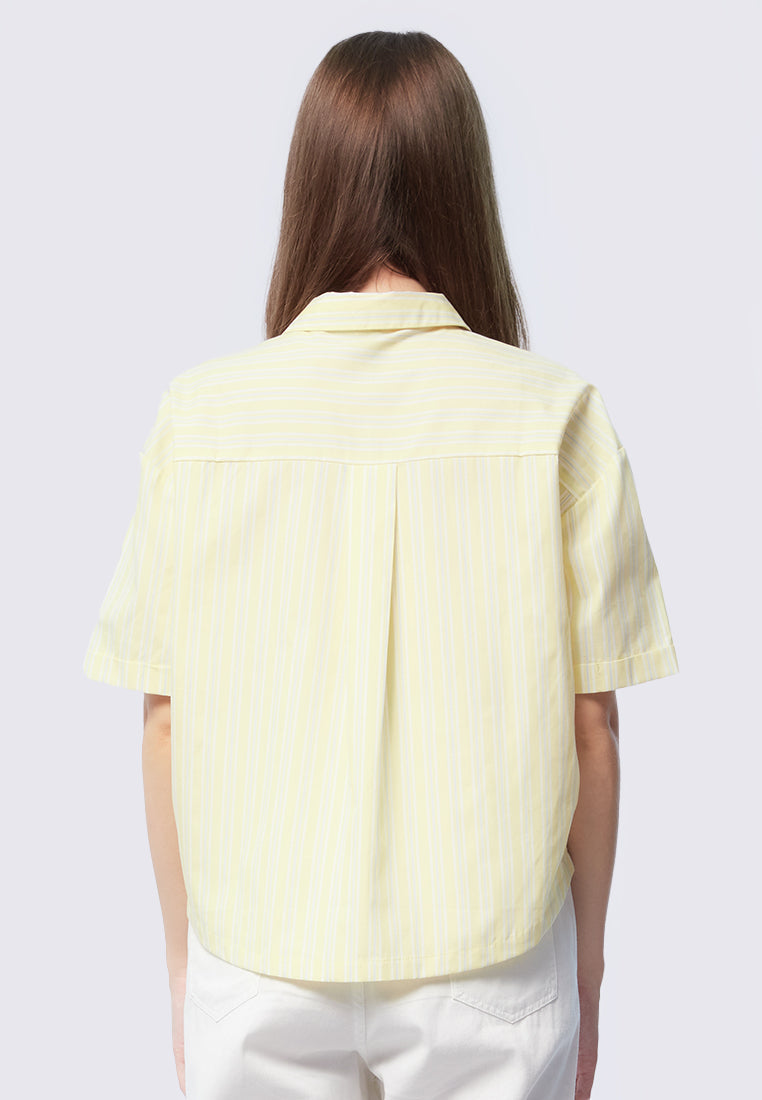 Short Sleeve Blouse with Front Pocket